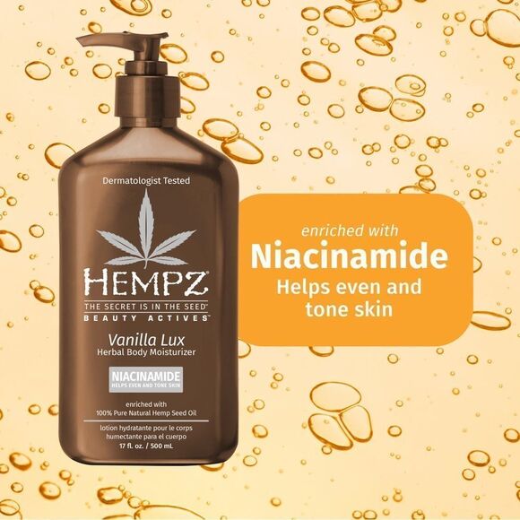 Hempz Vanilla Lux Herbal Body Moisturizer with Niacinamide sz - Picture 7 of 9